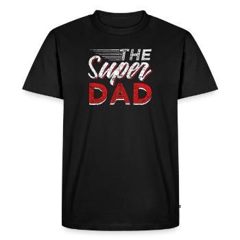 Le super papa super-héros fête des pères - T-shirt Premium bio Homme - noir - Devant - Nico (187cm)