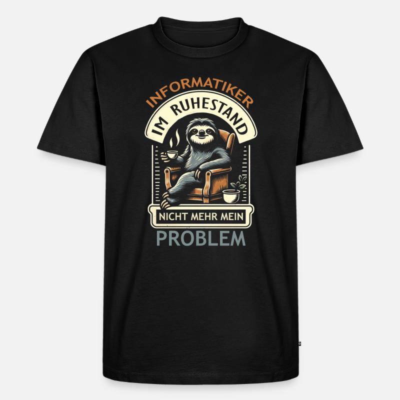 Informatiker Ruhestand - Männer Premium Bio T-Shirt - Schwarz