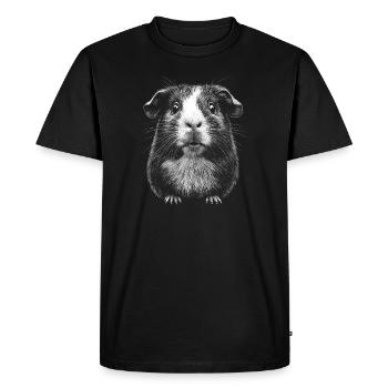 cochon d’Inde portrait rongeur rongeurs animaux - T-shirt Premium bio Homme - noir - Devant - Nico (187cm)