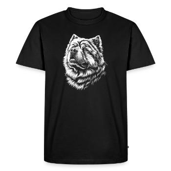 Chow Chow Portrait Chien Chien - T-shirt Premium bio Homme - noir - Devant - Nico (187cm)