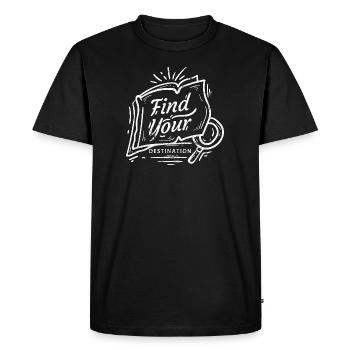 FIND THE DESTINATION NATURE LAND HIKING MOTIFS GIFT - Men's Premium Organic T-Shirt - black - Front - Nico (187cm)