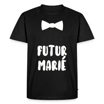 Futur marié - T-shirt Premium bio Homme - noir - Devant - Nico (187cm)