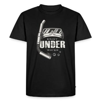 Snorkeling Diving Equipment Enjoy under Water - Men's Premium Organic T-Shirt - black - Front - Nico (187cm)