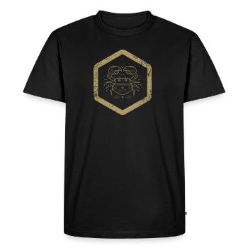 Hexagone · Signes du Zodiaque · Cancer · Cancer - T-shirt Premium bio Homme - noir - Devant - Nico (187cm)