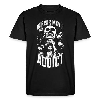 Conception effrayante de fan de films d’horreur - T-shirt Premium bio Homme - noir - Devant - Nico (187cm)