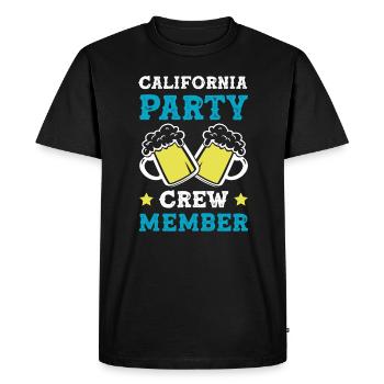 Équipe de fête en Californie - T-shirt Premium bio Homme - noir - Devant - Nico (187cm)