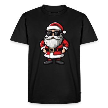 Santa Claus Comic Santa - Men's Premium Organic T-Shirt - black - Front - Nico (187cm)