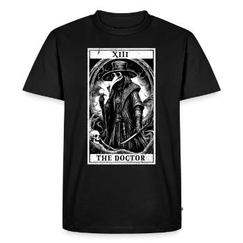 Docteur en tarot - T-shirt Premium bio Homme - noir - Devant - Nico (187cm)