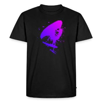 Wingsurf femme hommes wingsurf foilwing - T-shirt Premium bio Homme - noir - Devant - Nico (187cm)