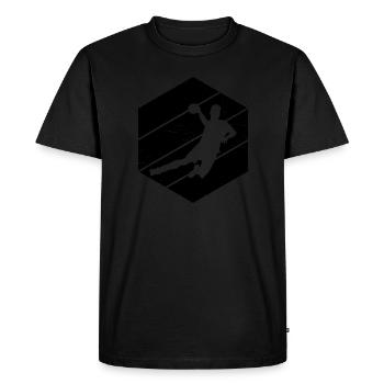 Handball Handball Femmes Handball Handball - T-shirt Premium bio Homme - noir - Devant - Nico (187cm)