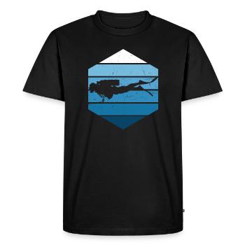 Plongeur Plongeur Femmes Plongeurs Hommes Scuba Diver - T-shirt Premium bio Homme - noir - Devant - Nico (187cm)