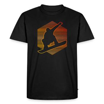 Snowboarder hommes femmes sports d'hiver snowboard - T-shirt Premium bio Homme - noir - Devant - Nico (187cm)