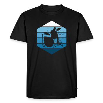 Drummer Drummer Drummer Men - Men's Premium Organic T-Shirt - black - Front - Nico (187cm)