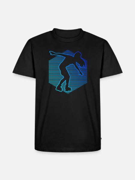 Herren Roller Skates Rollerskate Rollschuh - Männer Premium Bio T-Shirt - Schwarz