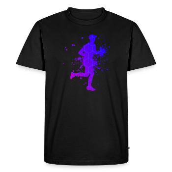 Marathon Masculin Cross Country Running - T-shirt Premium bio Homme - noir - Devant - Nico (187cm)