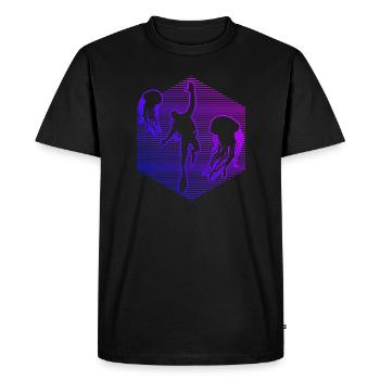 Plongée Femme Plongée Plongée Plongée - T-shirt Premium bio Homme - noir - Devant - Nico (187cm)