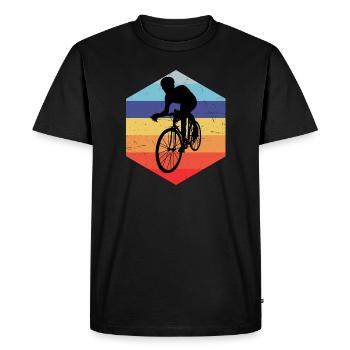 Hommes Vélo de route Vélo de route Vélo de route Femmes Vélo de route - T-shirt Premium bio Homme - noir - Devant - Nico (187cm)