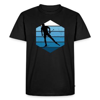 Women's Cross-Country Skating Cross-Country Classic - Men's Premium Organic T-Shirt - black - Front - Nico (187cm)
