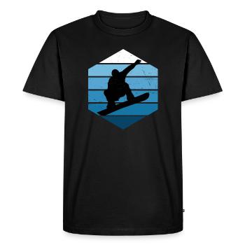 Snowboarding Men Women Snowboarder Snowboard - Men's Premium Organic T-Shirt - black - Front - Nico (187cm)