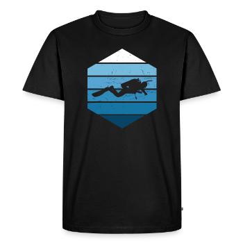 Plongée sous-marine Plongeur Plongeur sous-marin Plongeur - T-shirt Premium bio Homme - noir - Devant - Nico (187cm)