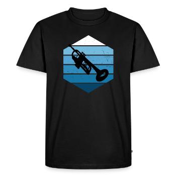 Trompette Femmes Jazz Trompette Spi - T-shirt Premium bio Homme - noir - Devant - Nico (187cm)