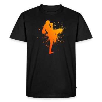 Thai Boxing Thai Boxing Women Muay Thai Thai Boxing - Men's Premium Organic T-Shirt - black - Front - Nico (187cm)