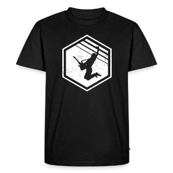 Guitare électrique pour femmes Guitare électrique Homme - T-shirt Premium bio Homme - noir - Devant - Nico (187cm)