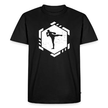 Women's Thai Boxer Muay Thai Thaiboxing Men - Men's Premium Organic T-Shirt - black - Front - Nico (187cm)