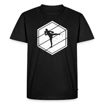 Thai Boxer Muay Thai Thai Boxing Thai Boxing - Men's Premium Organic T-Shirt - black - Front - Nico (187cm)