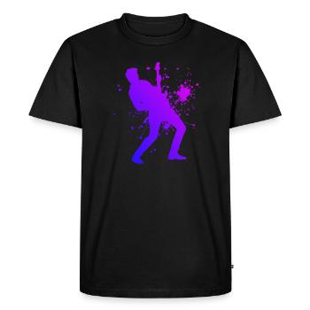 Guitare électrique pour hommes Guitare électrique Guitare classique - T-shirt Premium bio Homme - noir - Devant - Nico (187cm)