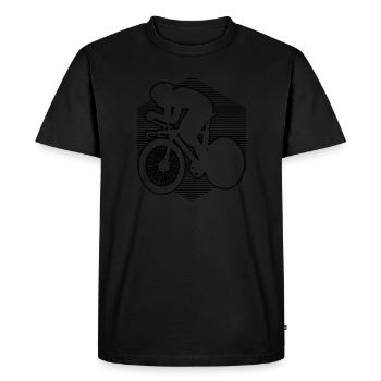 Vélo de route Vélo de route Femmes Vélo de route Vélo de route - T-shirt Premium bio Homme - noir - Devant - Nico (187cm)