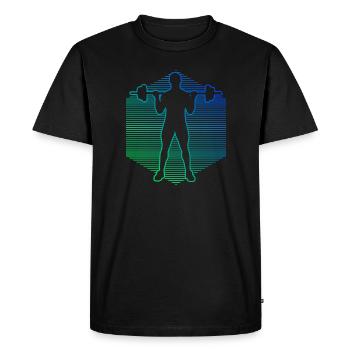 Musculation Hommes Femmes Entraînement d’endurance - T-shirt Premium bio Homme - noir - Devant - Nico (187cm)