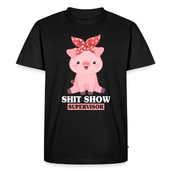 Pig Women Superviseur Gestion du chaos amusant - T-shirt Premium bio Homme - noir - Devant - Nico (187cm)