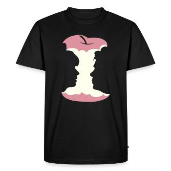 VexierBild (Apple Edition) - Men's Premium Organic T-Shirt - black - Front - Nico (187cm)