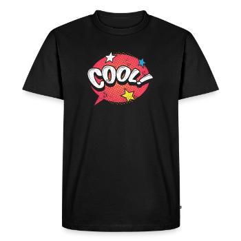COOL BUBBLE COMIC COMICSTYLE CARTOON MOTIF GIFT - Men's Premium Organic T-Shirt - black - Front - Nico (187cm)