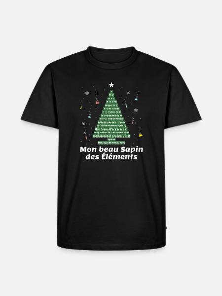 MON BEAU SAPIN DES ELEMENTS - Männer Premium Bio T-Shirt - Schwarz