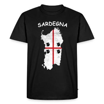 Sardinia Flag Sardinian Flag Sardegna Flag - Men's Premium Organic T-Shirt - black - Front - Nico (187cm)