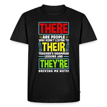 ESL Teacher Linguist Multilingual Teaching Funny - Men's Premium Organic T-Shirt - black - Front - Nico (187cm)