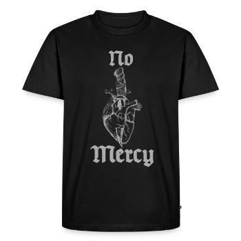No mercy | Heart, Dagger, Rock, Metal, Concert - Men's Premium Organic T-Shirt - black - Front - Nico (187cm)
