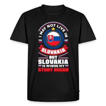 Slovaquie slovaque Citation du drapeau slovaque - T-shirt Premium bio Homme - noir - Devant - Nico (187cm)