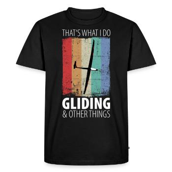 Glider Gliding Gliding Glider - Men's Premium Organic T-Shirt - black - Front - Nico (187cm)