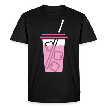 Milkshake Drink Summer - Men's Premium Organic T-Shirt - black - Front - Nico (187cm)