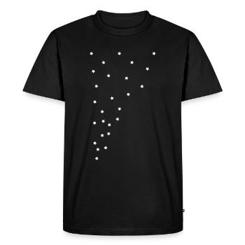 Star, en étoile - T-shirt Premium bio Homme - noir - Devant - Nico (187cm)
