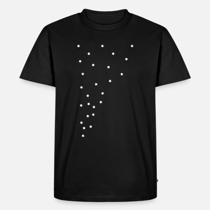 Stern Sterne Sternenmuster - Männer Premium Bio T-Shirt - Schwarz