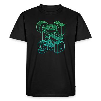 embrouillé - T-shirt Premium bio Homme - noir - Devant - Nico (187cm)