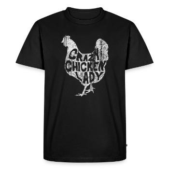 Ferme agricole Crazy Chicken Lady Farmer - T-shirt Premium bio Homme - noir - Devant - Nico (187cm)