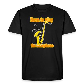 Musique de saxophone - T-shirt Premium bio Homme - noir - Devant - Nico (187cm)