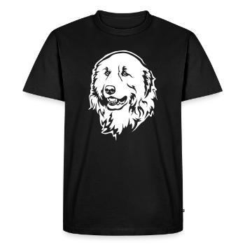 Tête de bouvier pyrénéen « Black Edition » - T-shirt Premium bio Homme - noir - Devant - Nico (187cm)