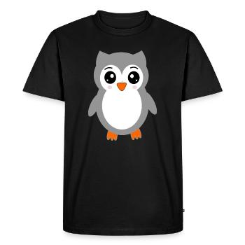 Hibou lapone - T-shirt Premium bio Homme - noir - Devant - Nico (187cm)