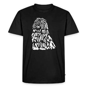 Puli "Black Edition" - Men's Premium Organic T-Shirt - black - Front - Nico (187cm)